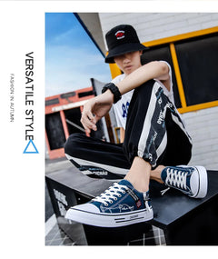 Fashion Men's Canvas Shoes Summer Breathable Men Casual Shoes Outdoor High Quality Sneakers Comfortable Low-Top Men tennis Shoes