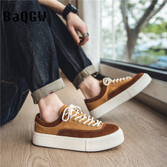 Korean Fashion Casual Canvas Sneakers Men Harajuku Platform Canvas Shoes Man Breathable Men's Vulcanized Shoes Zapatos De Lona