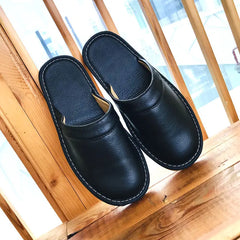 Inexpensive slippers house men indoor slides shoes big size 47 48 man mules closed toe faux leather slippers unisex couple shoes