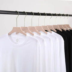 Heavy Cotton Men's Long Sleeve T Shirt Solid Color Cotton Bottom Shirt Half Sleeve 100% Cotton T Shirt Korean Tee