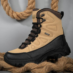 Men Tactical Boots Lace Up Military Army Boot Unisex Work Hiking Shoe Desert Waterproof Brand Climbing Shoe Male Ankle Size Plus