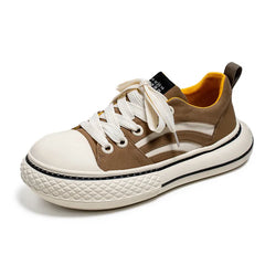 Brand Low Top Men's Canvas Sneakers Black Harajuku Big Head Platform Canvas Shoes Men Breathable Sport Casual Board Shoes Men