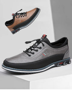 New Men's Leather Flat Casual Shoes Soft Sole Slip on Loafers Business Formal Shoes for Men Zapatos Casuales De Hombre Plus Size