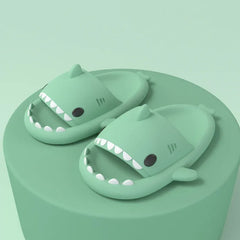 Big Size 36-47 Shark Slippers Men Flip Flops Soft EVA Flats Women Summer Beach Sandals Couple Platform Anti-Slip Bathroom Slides
