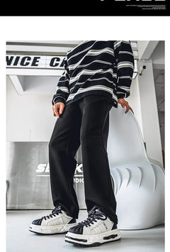 Men's Sneakers Design Printing Leather Casual Sports Shoes Fashion Comfortable Height Increased Flat Platform Skateboard Shoes