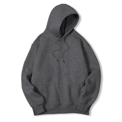 2025 Men's Solid Color Hooded Sweaters Men's Warm Wool Sweater Fashionable Street Clothing Loose  Breathable Jersey Brand Hooded