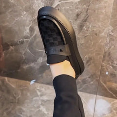 2025 Autumn New British Style Mens Casual Shoes Fashion Trend Board Shoes Male Flat Shoes Platform Business Casual Loafers Mens