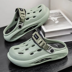 Couple Style Men's and Women's Summer Outdoor Hollow Anti-Slip Beach Shoes, Anti-Odor Dual-Purpose Sandals and Slippers