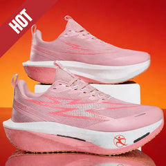 Running Shoes Marathon Carbon Board Air Cushion Men Sports Breathable Lightweight Women's Comfortable Athletic Nonskid Sneakers