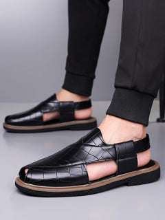 Men's Summer Fashionable Breathable Sandals Wear-Resistant Anti-Slip Comfortable Versatile Trendy Men's Shoes-2021