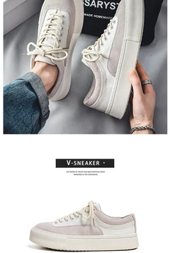 Korean Fashion Casual Canvas Sneakers Men Harajuku Platform Canvas Shoes Man Breathable Men's Vulcanized Shoes Zapatos De Lona