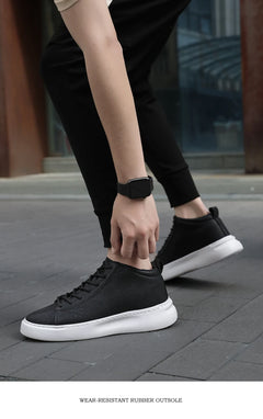 Shoes for Men Fashion Casual Sports Shoes Male Sneakers Trend Genuine Leather 2023 New Flat Running Shoes Large Size 39-46 White