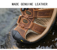 2023  Leather Men Shoes Summer New Large Size Men's Sandals Men Sandals Fashion Sandals Slippers Big Size 38-47