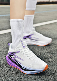 Men Women Carbon Plate Running Shoes Soft Cushion Shock Absorbing Sports Shoes Unisex Sneakers Light Anti-Slip Training Shoes
