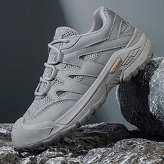 LOEIKAN Men's Breathable Hiking Shoes, Non-Slip Chunky Platform Sneakers