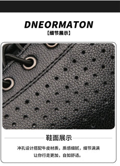 Genuine Leather Casual Shoes for Men 6CM Height Increase Sports Shoes High Quality Flats Shoes Male Brand Office Work Shoe