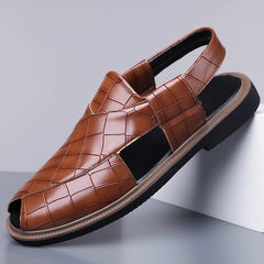 Men's Summer Fashionable Breathable Sandals Wear-Resistant Anti-Slip Comfortable Versatile Trendy Men's Shoes-2021