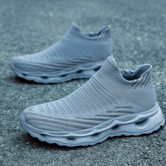 Hiking Shoes Men's Sports Running Black Running Shoes Breathable Mesh Women Lightweight Shock-absorbing Tennis Shoes Large Size
