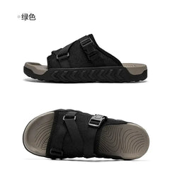 Men's Thick Soled Round Toe Fashionable Slippers Women's Comfortable Breathable Casual, Wear-resistant Sandals Summer Slippers