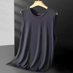 2026 Men's Ice Silk Mesh Vest Lightweight Sports Summer Wear Sleeveless T-shirt Tank Top Casual Fashion Outerwear