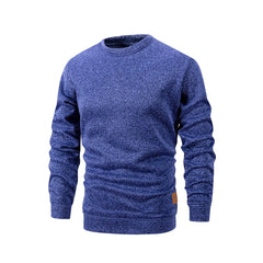Men's Warm Crew Neck Sweatshirt Fleece Lined Thermal Pullover Autumn Winter Fashion Casual Sweater Loose Knit Long Sleeve Hoodie