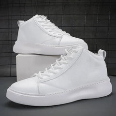 Shoes for Men Fashion Casual Sports Shoes Male Sneakers Trend Genuine Leather 2023 New Flat Running Shoes Large Size 39-46 White
