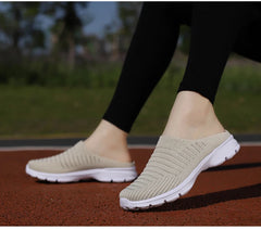 Men Slippers Summer Mesh Breathable Home Indoor Slippers Men Thick Bottom Slides Fashion Couple Walking Shoes Chanclas Hombre