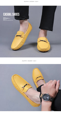 MAEDEF Men's Loafers 2024 Spring Autumn Fashion Shoes Men Classic Brand High Quality Leather Comfy Drive Shoes Boat Casual Shoes
