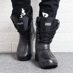 Winter Men's Waterproof Sneakers 2025 Outdoor Snow Boots for Men Thickened Warm Fishing Non-slip Hiking Boots Male Plus Size 46