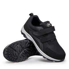 Diabetic Shoes for Men Comfort Walking Shoes for Elderly Swollen Feet Orthopedic Adjustable Double Strap Hook and Loop Sneakers