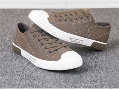 New Men's Low-cut Canvas Shoes Students Joker Lace-up Casual Shoe.