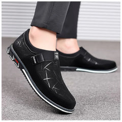 Business Men Leather Shoes for Men 2025 New Comfort Trend Flat Work Shoes Casual Moccasin Sneakers Slip on Big Size Male Loafers