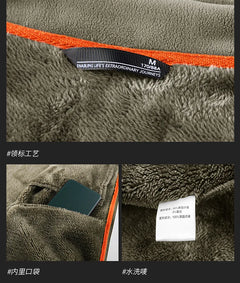 Men's Outdoor Fleece Jacket Autumn Winter Thickened Polar Fleece with Added Insulation New Season Warm Casual Coat
