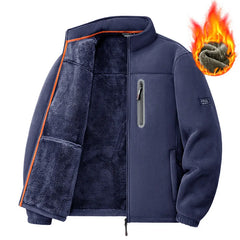 Men's Outdoor Fleece Jacket Autumn Winter Thickened Polar Fleece with Added Insulation New Season Warm Casual Coat