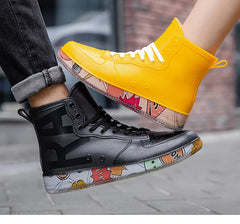 Men Rain Boots Fashion Trendy Nude Boots Anti-skid Work Chef Shoes Durable Waterproof Rubber Fishing Shoes Male Sneakers 2023New