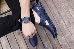 Men's Moccasins Summer Walking Breathable Casual Shoes Flat Shoes