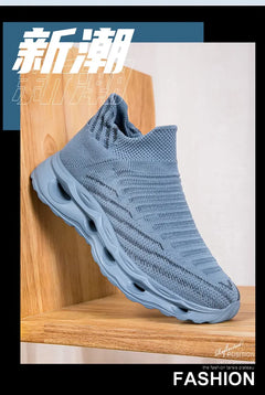 Hiking Shoes Men's Sports Running Black Running Shoes Breathable Mesh Women Lightweight Shock-absorbing Tennis Shoes Large Size
