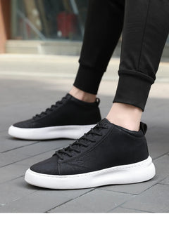 Shoes for Men Fashion Casual Sports Shoes Male Sneakers Trend Genuine Leather 2023 New Flat Running Shoes Large Size 39-46 White