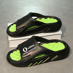 Men Slippers 2024 Summer New Platform Slides Sandals EVA Soft-sole Men Shoes Indoor Outdoor Walking Beach Shoes Flip Flops