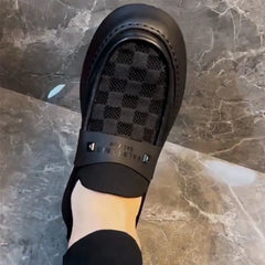 2025 Autumn New British Style Mens Casual Shoes Fashion Trend Board Shoes Male Flat Shoes Platform Business Casual Loafers Mens
