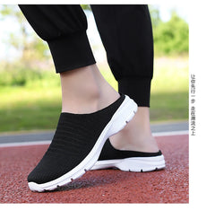 Men Slippers Summer Mesh Breathable Home Indoor Slippers Men Thick Bottom Slides Fashion Couple Walking Shoes Chanclas Hombre