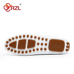 YRZL Men's Loafers Dress Office Shoes Men PU Leather Casual Shoes Lightweight Breathable Comfortable Slip on Driving Shoes Men