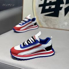 Chunky Sneaker Men Designer Retro Soft Sole Sport Shoes Fashion Casual Leather Fabric Breathable Height Increased Platform Shoes