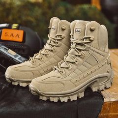 2024 New Winter Work boots Men's Desert Tactical Boots Outdoor Hiking Shoes Men's Leather Desert Combat Ankle Boots Plus Size