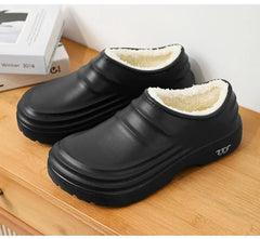 New Unisex Fashion Cotton Slippers Men Winter Warm Home Cotton Shoes Waterproof Garden Shoes Indoor Slip on Concise Shoes Woman