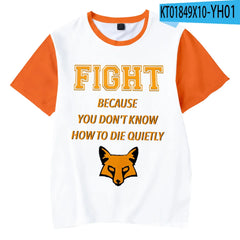 New The Foxhole Court Palmetto State Foxes Lacrosse Jersey Cosplay WILDS MINYARD 3D T-shirt Men/Women Graphic Tees Streetwear