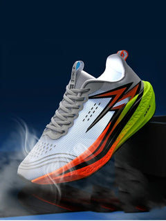 Men Women Carbon Plate Running Shoes Soft Cushion Shock Absorbing Sports Shoes Unisex Sneakers Light Anti-Slip Training Shoes