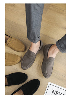 Genuine Leather Men Casual Shoes Luxury Brand Breathable Slip on Black Driving Shoes Moccasins Plus Size 39-45 Soft Men Loafers