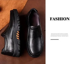 2025 New Handmade Genuine Leather Shoes 48 Men Loafers Soft Leather Men Thick Sole Casual Shoe Male Footwear Black Brown Slip-on