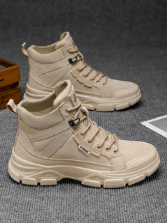 Men's high top boots, casual sports shoes, outdoor camouflage, wear-resistant, trendy and fashionable men's boots